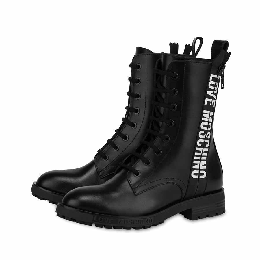 Love moschino anfibio donna combat boot zip