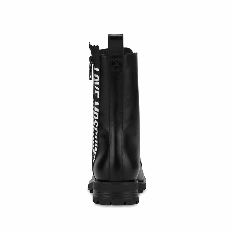 Love moschino anfibio donna combat boot zip
