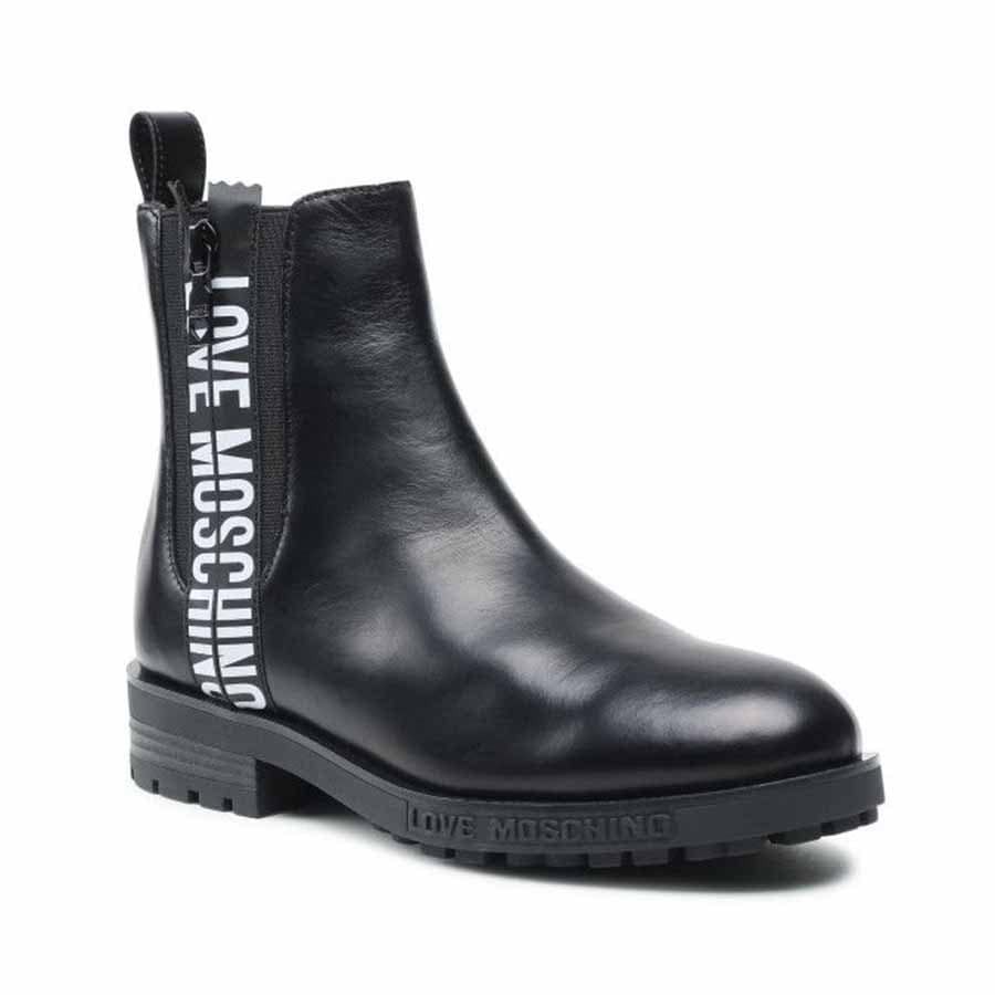 Love moschino tronchetto donna beatles zip logo