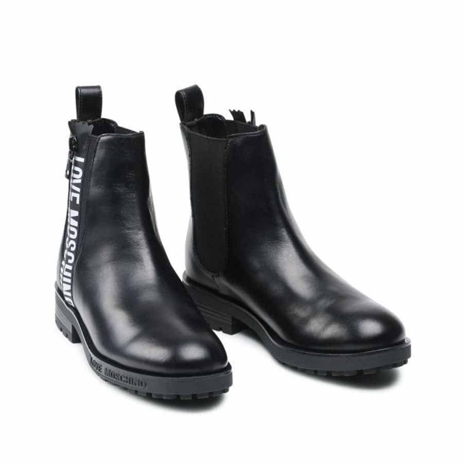 Love moschino tronchetto donna beatles zip logo