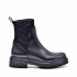 Rago collection tronchetto donna pelle nero fondo carro armato matalasse