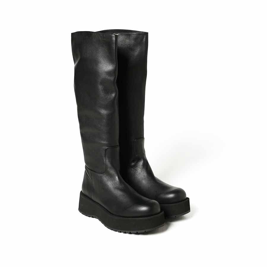Paloma Barcelò women's knee boot in leather Gema napasoft Black