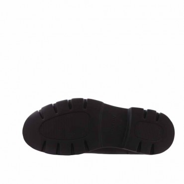 Polacchine uomo BOSTON Beatles in pelle nero con elastico Color Black Size  40