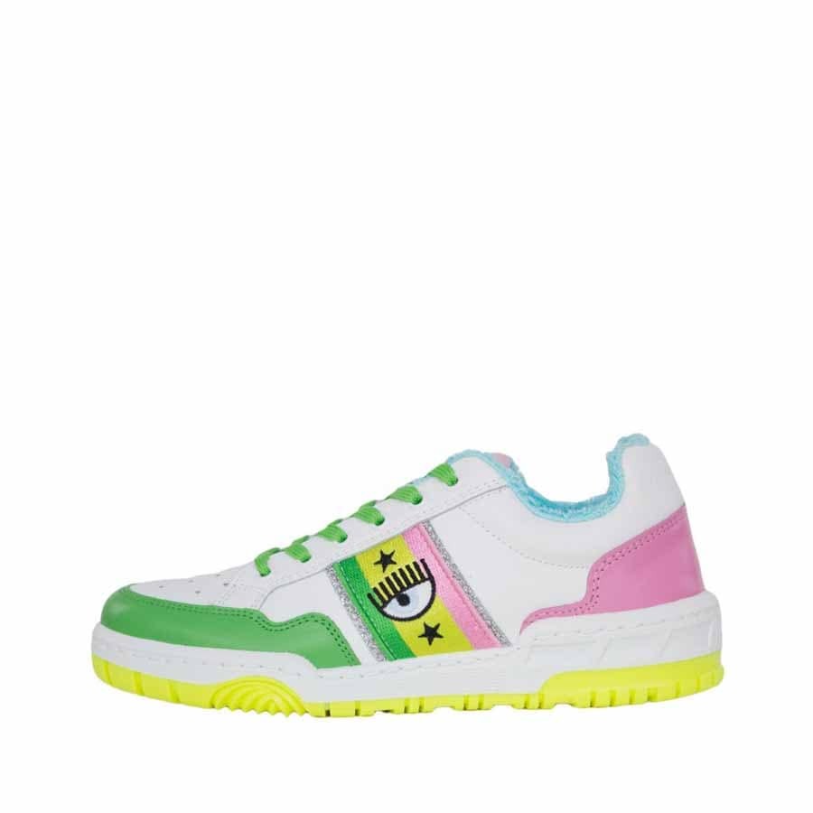 Chiara Ferragni sneakers CF1 white pink green