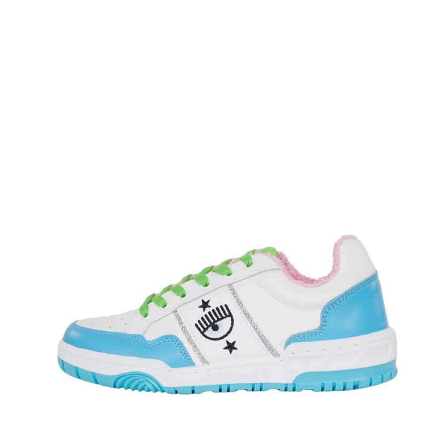 Chiara Ferragni sneakers CF1 white blu aquarius