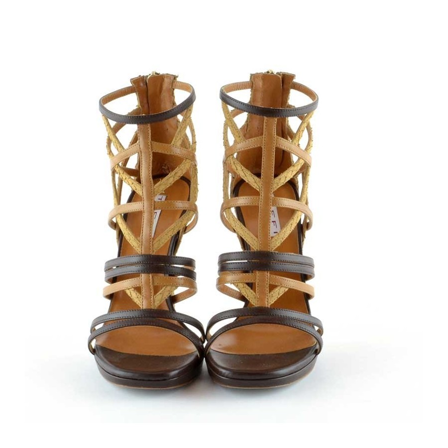 Tiffi sandalo donna Q33-SNAKE-NOCE