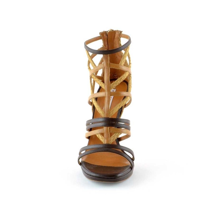 Tiffi sandalo donna Q33-SNAKE-NOCE