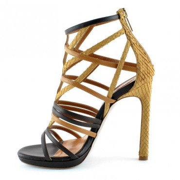 Tiffi sandalo donna Q33-SNAKE-NOCE