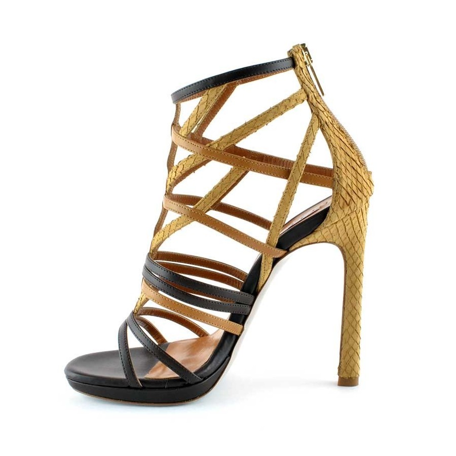 Tiffi sandalo donna Q33-SNAKE-NOCE