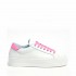 Chiara Ferragni sneakers tennis white pink satin
