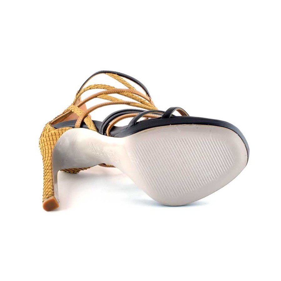 Tiffi sandalo donna Q33-SNAKE-NOCE