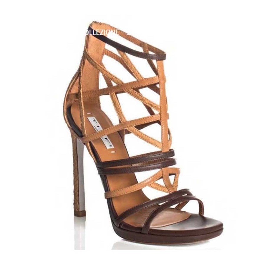 Tiffi sandalo donna Q33-SNAKE-NOCE