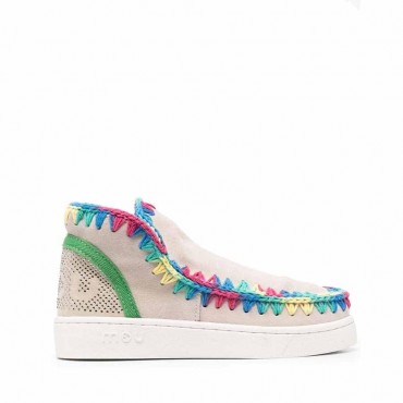 Mou mini eskimo ankle boot woman sneaker perforated suede Multicolor CHLK