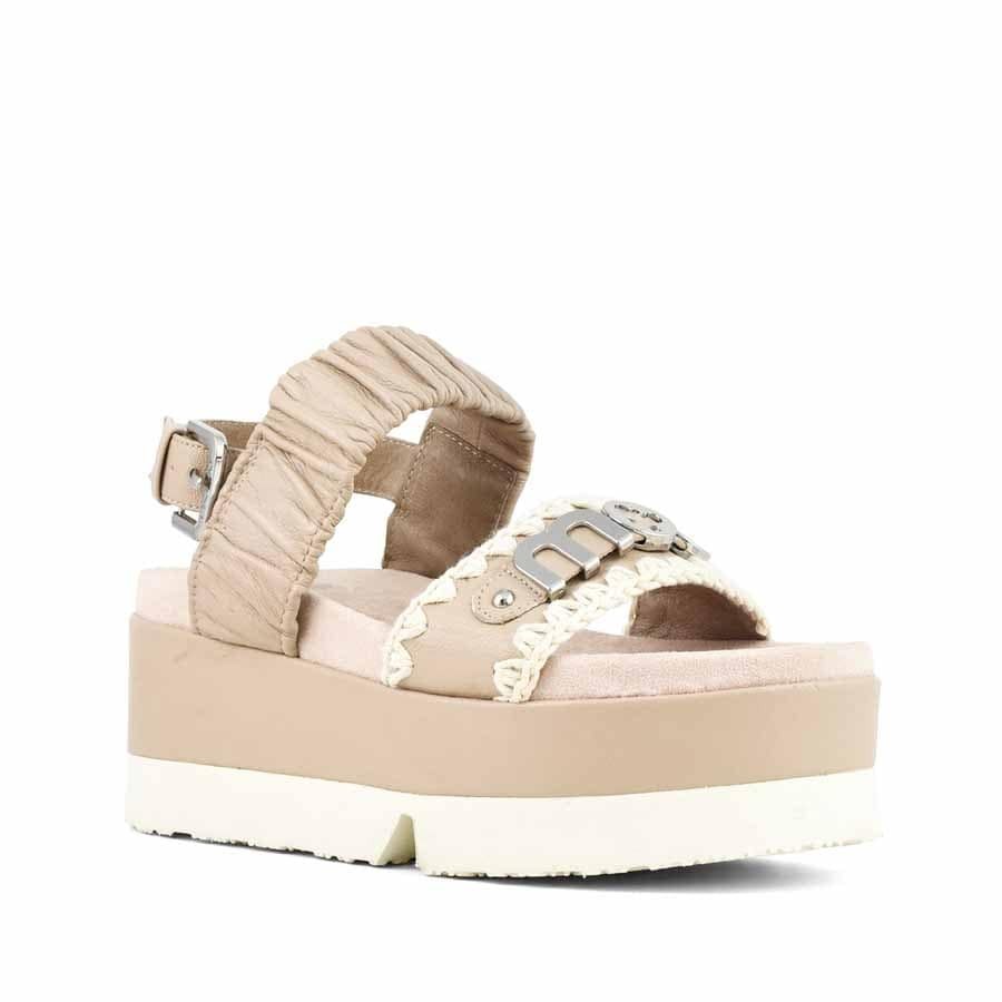 Mou wedge sandal Japanese two band upper