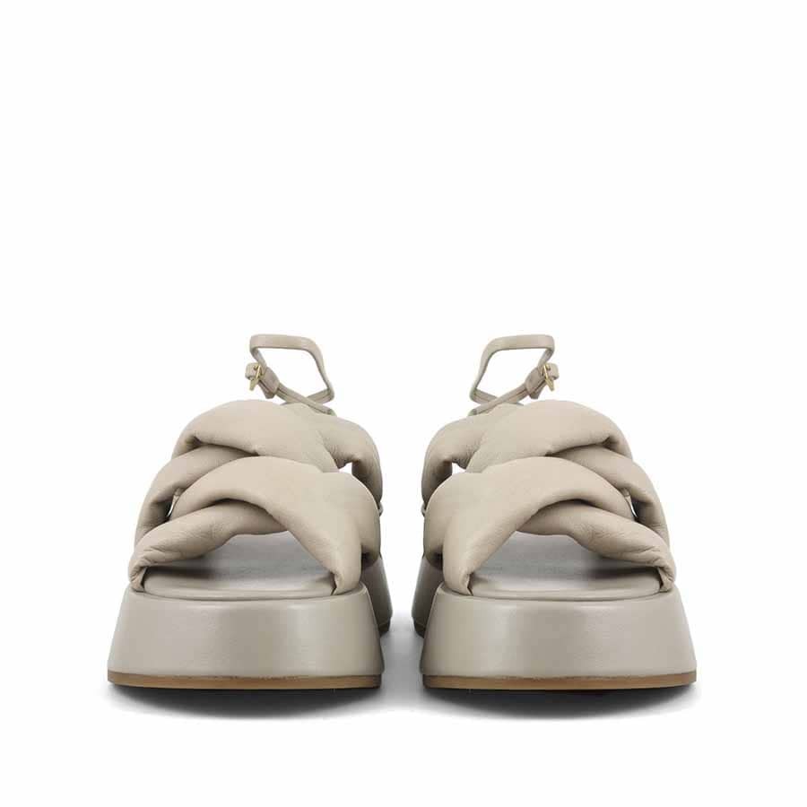 Coral Blue tubular wedge sandal