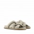 Coral Blue tubular slide sandal nude