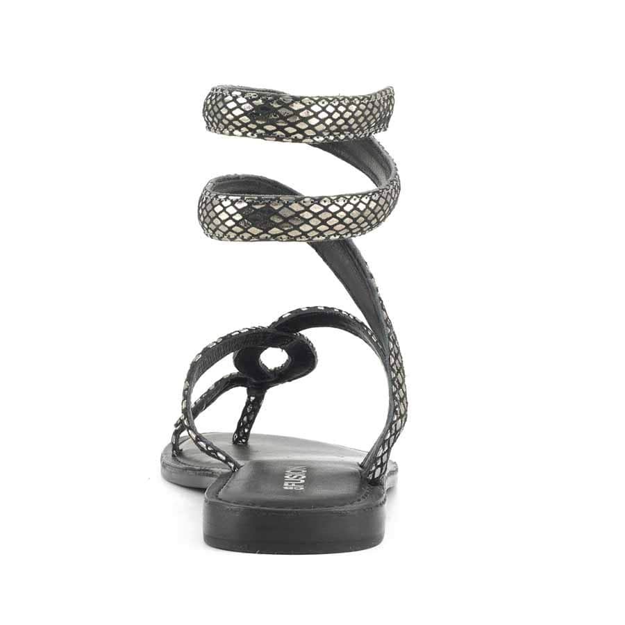 CB Fusion sandal Wrap Up laminated leather