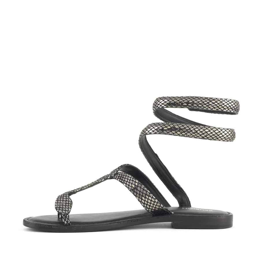 CB Fusion sandal Wrap Up laminated leather