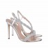 Ninalou Love sandal with silver mirror rhinestones