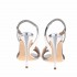 Ninalou Love sandal with silver mirror rhinestones