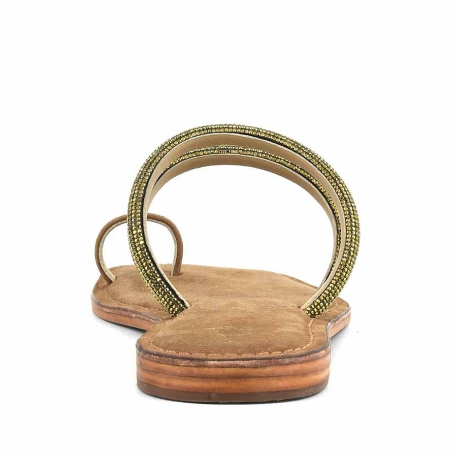 CB Fusion Hotfix gold thong sandal