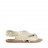 Coral Blue sandalo flat intreccio