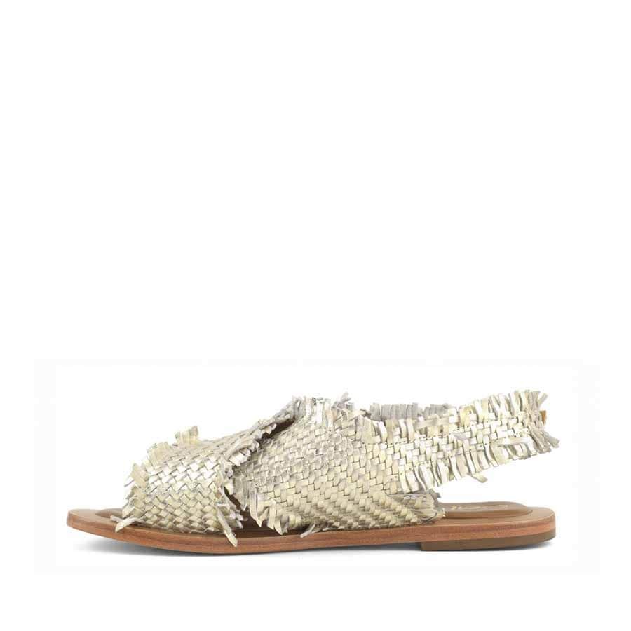 Coral Blue sandalo flat intreccio