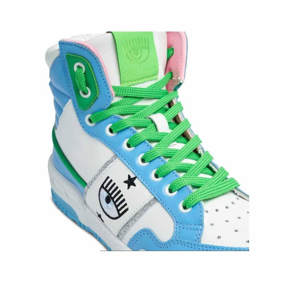 Chiara Ferragni sneakers CF1 high white blue green