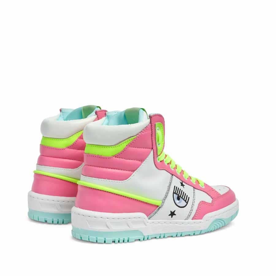 Chiara Ferragni sneakers CF1 high white Pink yellow