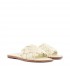 Coral Blue ciabattina slide intrecciata white