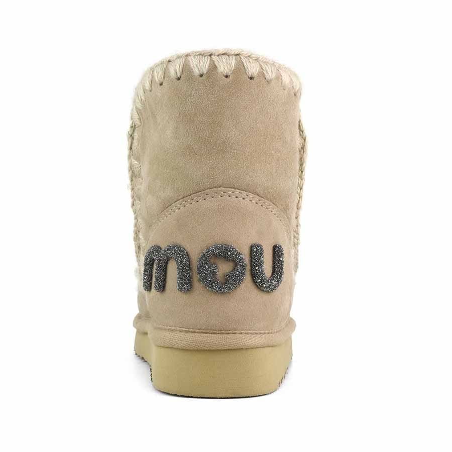 Mou eskimo 18 ankle boot Glitter logo beige CAM