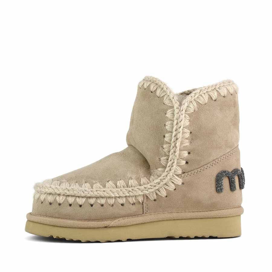 Mou eskimo 18 ankle boot Glitter logo beige CAM