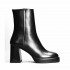 Rago collection tronchetto pelle nera plateau