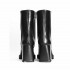 Rago collection black leather ankle boot platform
