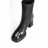 Rago collection black leather ankle boot platform