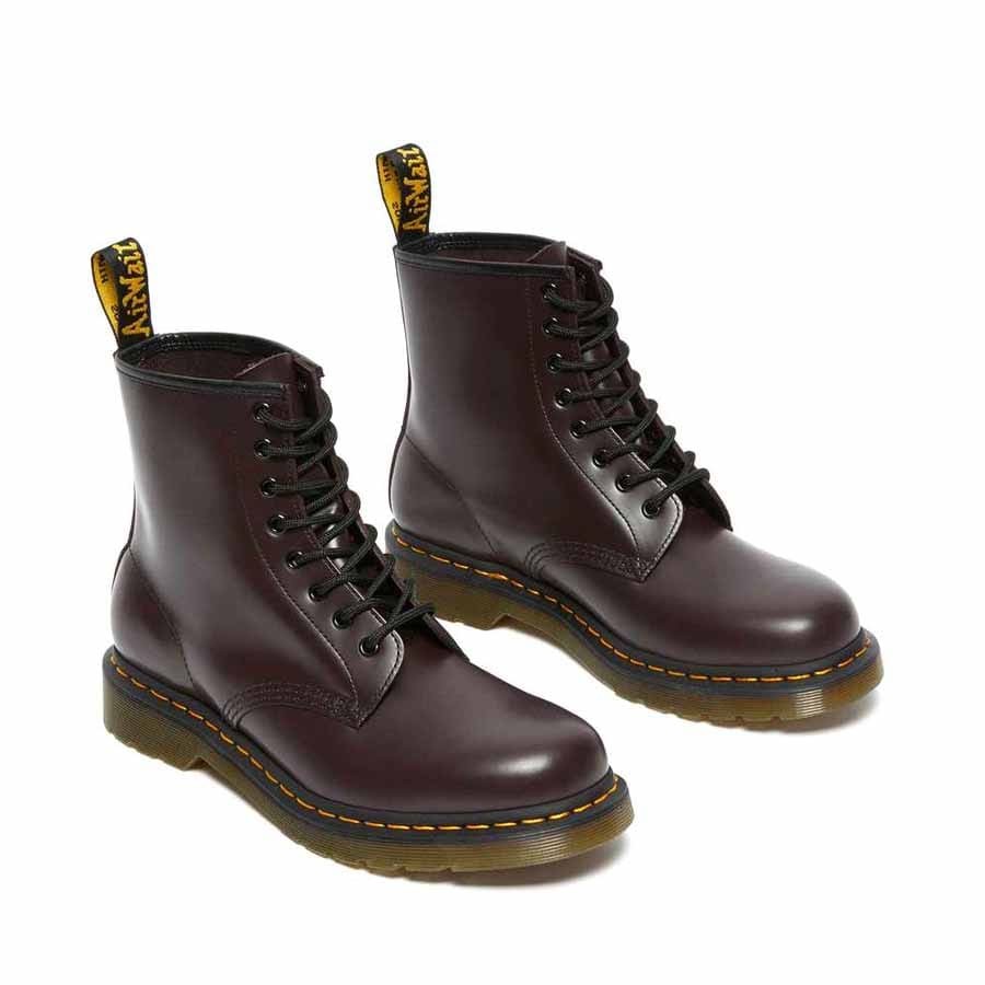 Dr.Martens anfibio donna 1460 Smooth Burgundy 8 Eye Z Welt