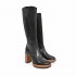 Rago collection stivale donna tubo nero platform tacco cuoio
