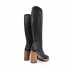 Rago collection women's boot black tube platform leather heel
