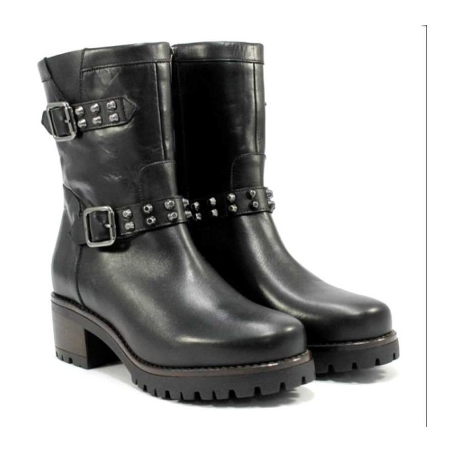 Albano 6095 tronchetto in pelle donna Biker