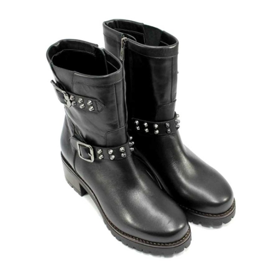 Albano 6095 tronchetto in pelle donna Biker