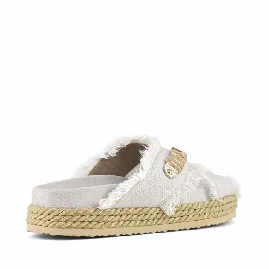 Mou sandalo Rope bio sandal criss cross white beige RWBEI