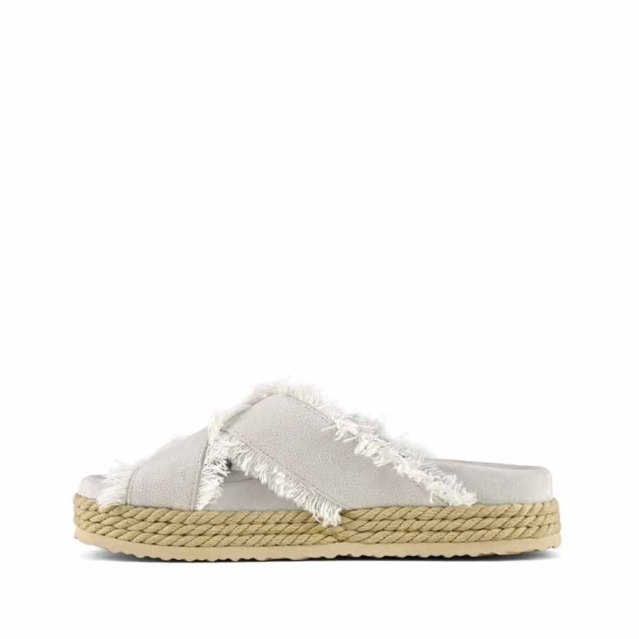 Mou sandalo Rope bio sandal criss cross white beige RWBEI