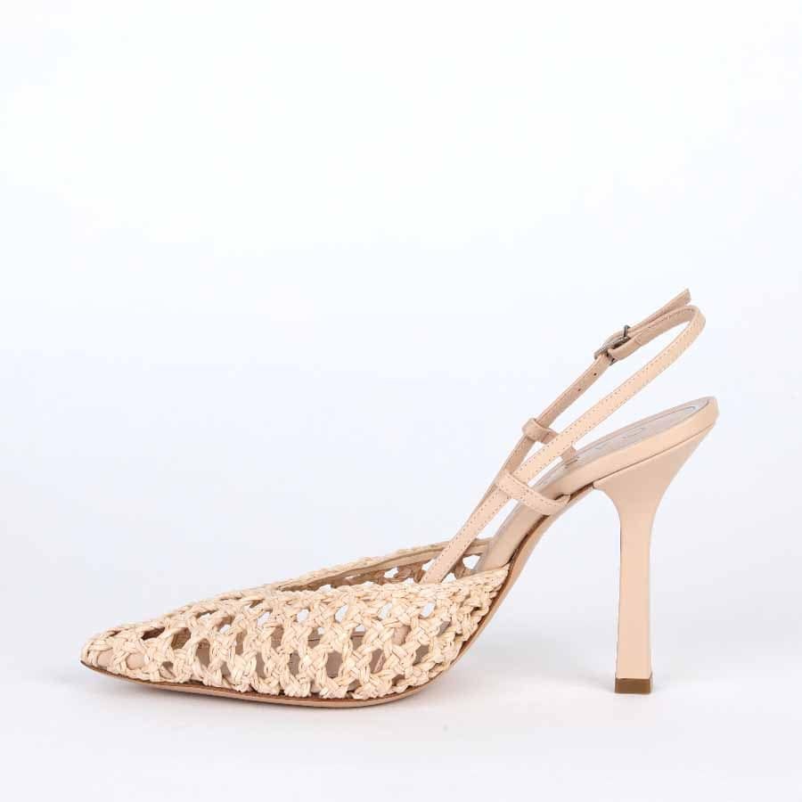 Casadei sandalo chanel Versilia Slingback Flore spiaggia rosa