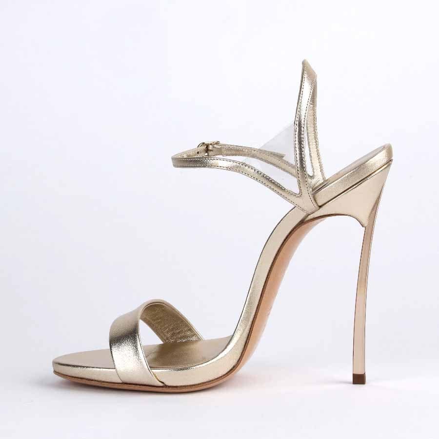 Casadei sandal Blade V Celebrity Flash goldust + vinyl