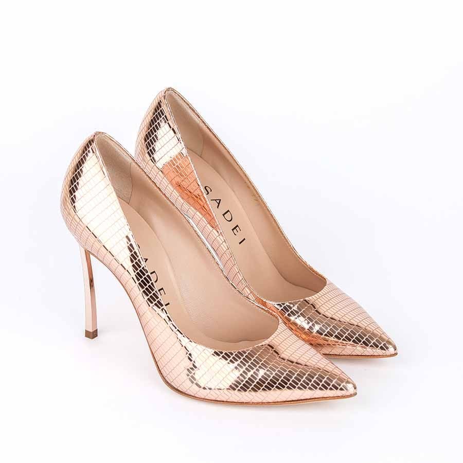 Casadei decoltè donna Blade pelle C Viper spiaggia rosa