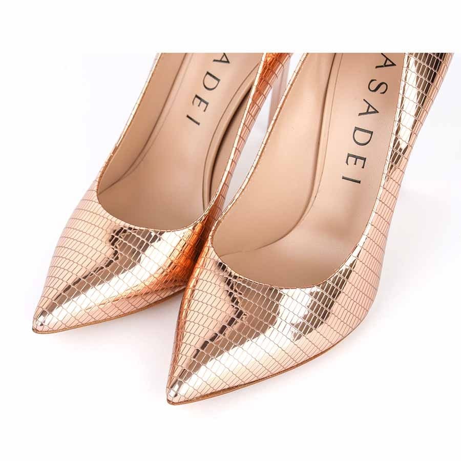 Casadei decoltè donna Blade pelle C Viper spiaggia rosa