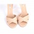 Casadei Blade criss cross sandals in powder pink