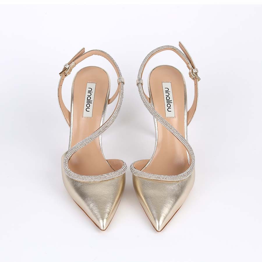 Ninalilou sandal chanel Love swarovski platinum