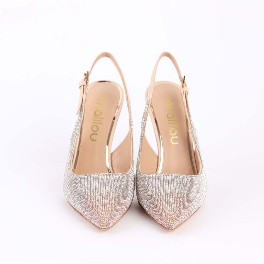 Ninalilou sandal chanel Love strass degrade cream