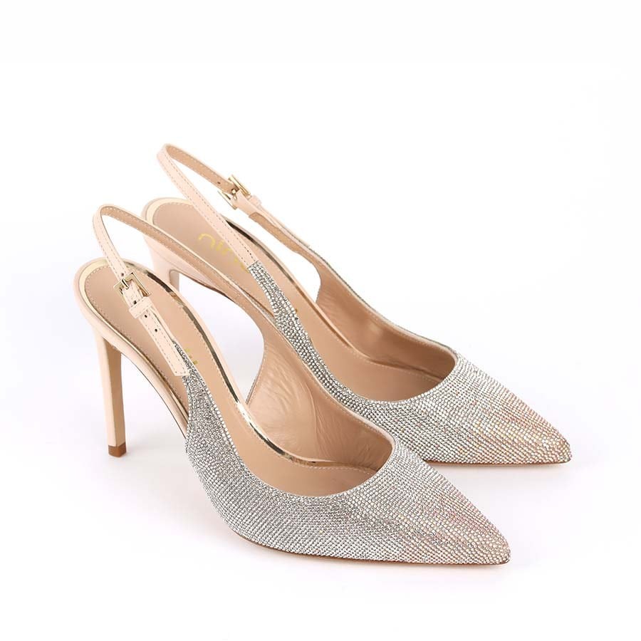 Ninalilou sandal chanel Love strass degrade cream